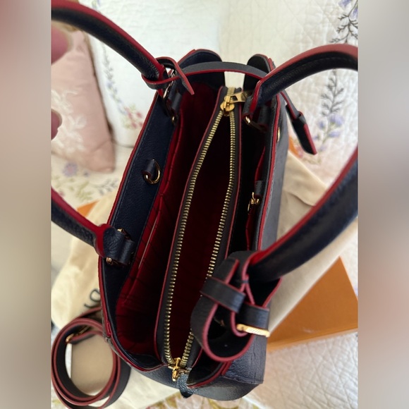 Louis Vuitton Montaigne Crossbody BB Navy Leather Monogram Empreinte - Picture 7 of 15